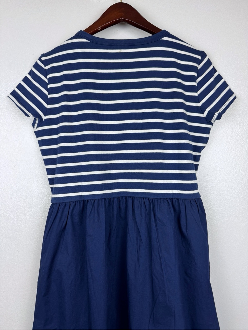 J. Crew Petite Striped Short Sleeve Knit Mixy Midi Dress Size MP NWT - Picture 6 of 11